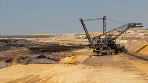 A photo of a open cut mine site.
