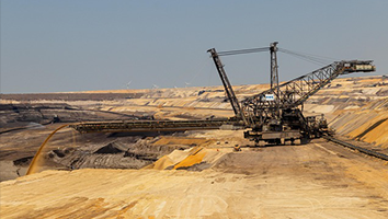 A photo of a open cut mine site.